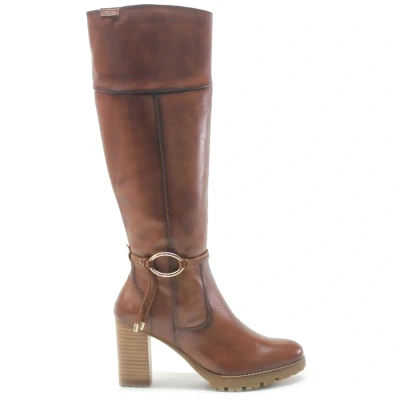 Image of Connelly W7M 9798 Leather Women&#039;s Block Heeled Knee High Boots