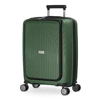 Image of Hauptstadtkoffer TXL Series Trolleys, Hard Suitcases, Carry On Luggage and Stationery Ultra Light Rugged Luggage, Dark Green, Laptop Rollkoffer, Trolley Case for