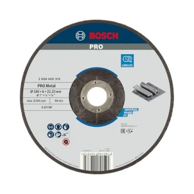 Image of Bosch 2608600315 Metal Grinding Disc with Depressed Centre
