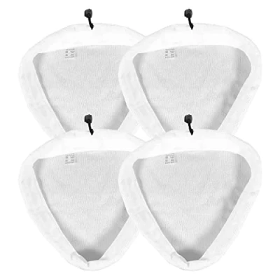 Image of SPARES2GO Microfibre Cloth Cover Pads Compatible with Russell Hobbs RHSM10MR04 RHSM1001 RHSM10AS02 Steam Cleaner Mop (Pack of 4)