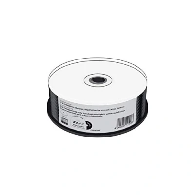 Image of MediaRange CD R imprimable, surface noire, 52x, 25 pièces en cake box