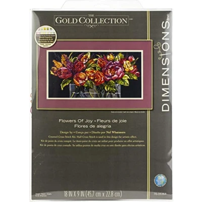 Image of Dimensions Counted Cross Stitch Kit: Flowers of Joy, Various, One
