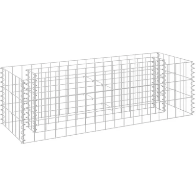 Image of vidaXL Gabion Raised Bed Galvanised Steel 90x30x30 cm