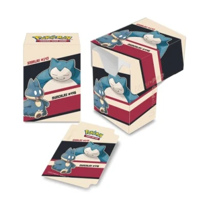 Image of Ultra PRO Pokémon Snorlax &amp; Munchlax Full View Deck Box Protect Store up to 75ct. Standard Size Collectible Cards, Trading Gaming Self Locking Lid