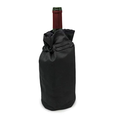 Image of Vin Bouquet Beverage Insulator, Black chill pack with gel. Includes handles to turn it into a bag, Original