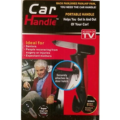 Image of Maxease Car Handle Mobility Aid Featuring Emergency Window Breaker Hammer, Belt Cutter &amp; Torch