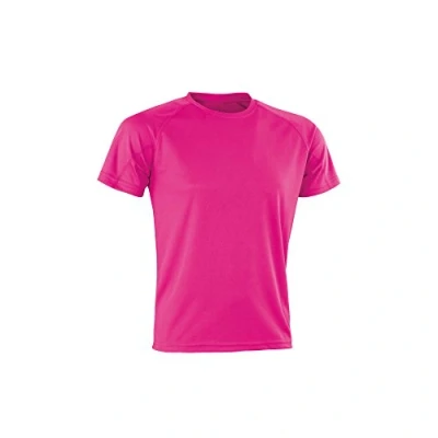 Image of Spiro Adults Unisex Impact Aircool Tee (M) (Flo Pink)