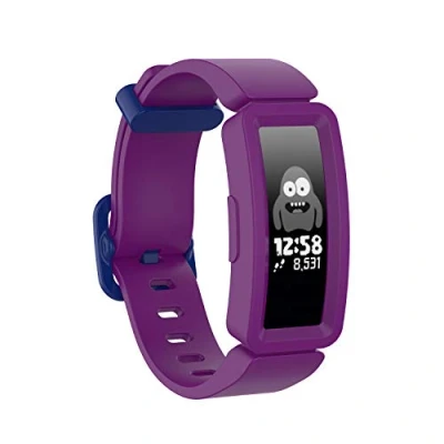 Image of BoLuo Smart Watch Strap Compatible for Fitbit Ace 2 / Inspire, Silicone Band Wrist Strap,Replacement Bracelet Wristband Inspire/Inspire HR/Fitbit (purple 2)