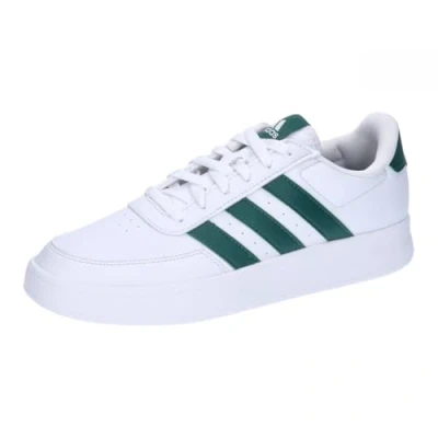 Image of adidas Men&#039;s Breaknet 2.0 Shoes, Cloud White/Green/Cloud White, 4 UK