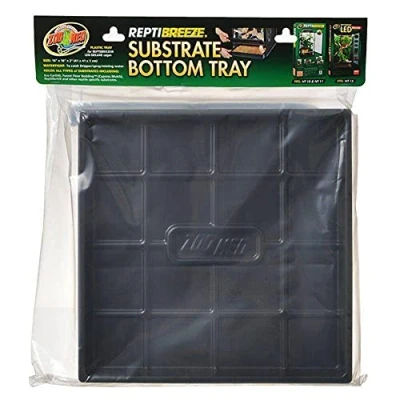 Image of Zoo Med Substrate Bottom Tray for ReptiBreeze 16&quot; x 16&quot;,Black