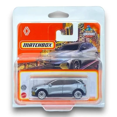 Image of Matchbox 2022 Renault Megane (Silver) 2023 70/100 (Short Card) COMES IN A KLAS CAR KEEPER SHORT CARD PROTECTOR CASE HFR25, MB034