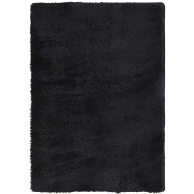 Image of vidaXL Shaggy Rug High Pile NAVARRA Black 120x170 cm Polyester