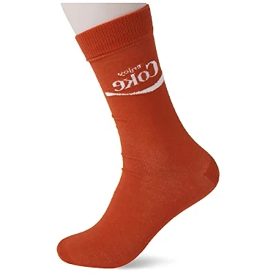 Image of Coca Cola Men&#039;s 2 Pack Crew Socks Casual, Red Black Multi, Large