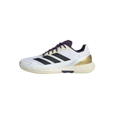 Image of adidas Performance Defiant Speed 2 Multicourt tennis shoes, Men&#039;s, Size: 11.5, White/core black/aurora plum shoes