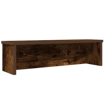 Image of vidaXL Kitchen Rack Stackable Storage Shelf Smoked Oak Engineered Wood 50x15x16 cm Organizer for Kitchen/Office/Home