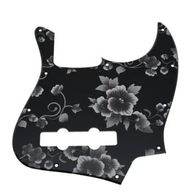 Image of Upgrade Jazz Bass Pickguard 3D Printed Plastic Fits USA/Mexican 4 String Fender Flower Pattern (Color 3)