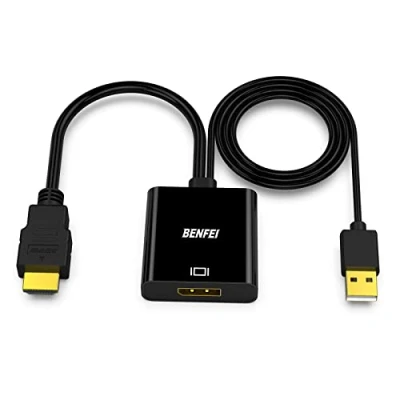 Image of BENFEI HDMI to DisplayPort Adapter, Source Device Laptop/PC/Game host Monitor/TV Adapter 4K 60Hz Compatible with Laptop, XBox 360 One, PS4 PS3 and more