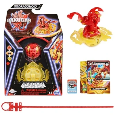 Image of BAKUGAN, Special Attack Dragonoid, Spinning Collectible, Customisable Action Figure and Trading Cards, Kids’ Toys for Boys Girls 6 up