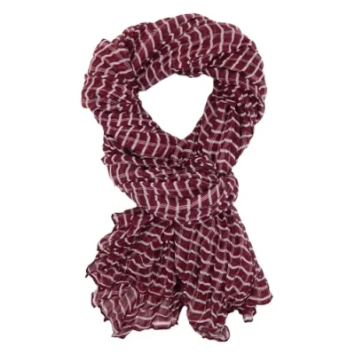 Image of Ella Jonte Lightweight Scarf Men&#039;s Red Blue Black or Grey White Striped, red, One Size