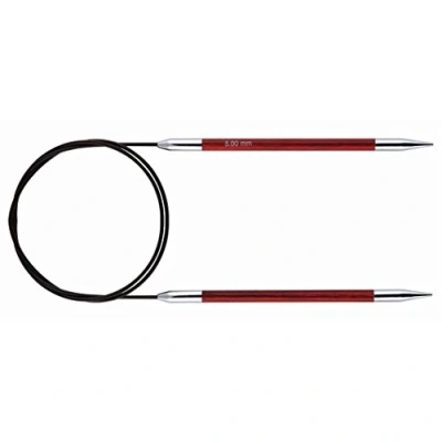 Image of KnitPro Royale: Knitting Pins: Circular: Fixed: 150cm x 5.00mm, Birchwood, brass, Multi Colour, 5mm