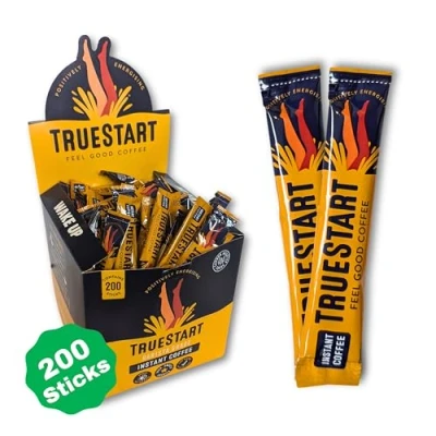 Image of TrueStart Barista Grade Instant Coffee 360g (200x Sachets), Premium Freeze Dried, Smooth Rich Beans Roast, 100% Full Flavour, Office Coffee, Catering