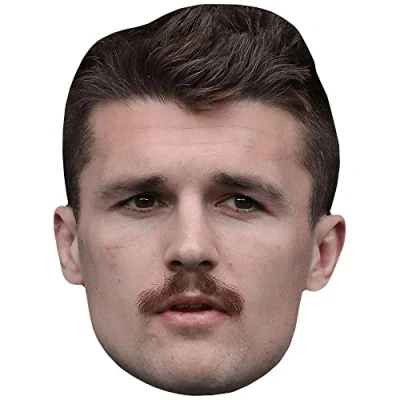 Image of Henry Slade (Moustache) Celebrity Mask, Flat Card Face, Fancy Dress Mask