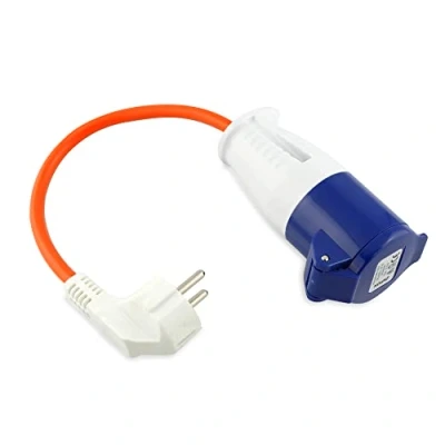 Image of Leisurewize Caravan Mains Adaptor Hook Up Leads, Motorhome Electric Supply CE Approved Camping Industrial Power (230V Euro Adaptor)
