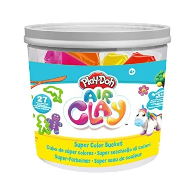 Image of Play Doh Air Clay Sculpting Set Super Colour Bucket, Multi Colour, One Size