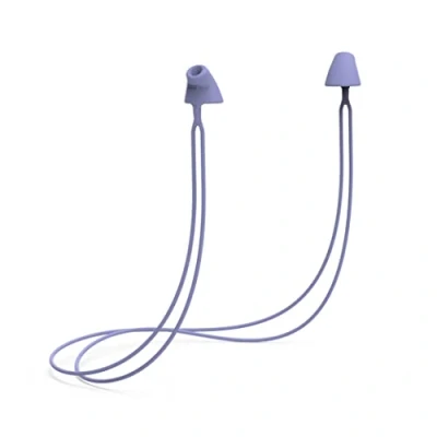 Image of Flare Calmer Secure Ear Plugs Alternative Reduce Annoying Noises Without Blocking Sound Soft Reusable Flexible Silicone with Built in Lanyard Purple