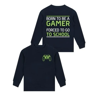 Image of Harry Bear Gaming Boys Sweatshirt Boys’ Sweatshirts Video Game Jumpers For Merchandise Blue 5 6 Years