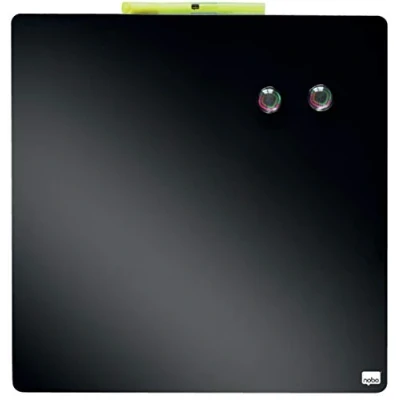 Image of Nobo Mini Magnetic Whiteboard Coloured Tile, Frameless, Dry Wipe, Easy Clean, Wall Mountable, Home/Office, 360 x mm, Black, 1903774