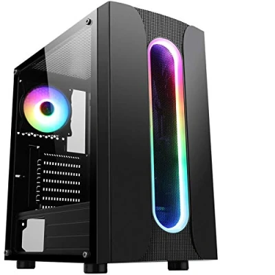 Image of OCHW Sauron ARGB Ultra Fast Gaming PC Desktop Computer AMD Athlon 3000G Quad Thread ATI Radeon HD Vega 3 Graphics USB 3.0 120GB SSD 8GB DDR4 Wifi Windows 11 Pro