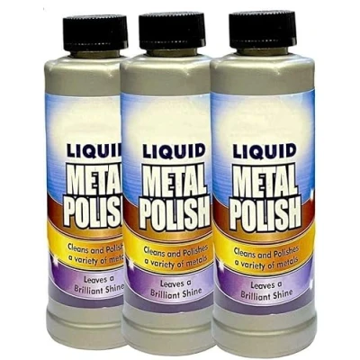 Image of PaulStore 3 x Rapide Liquid Metal Polish For Brass Copper Stainless Steel &amp; Pewter 250ml