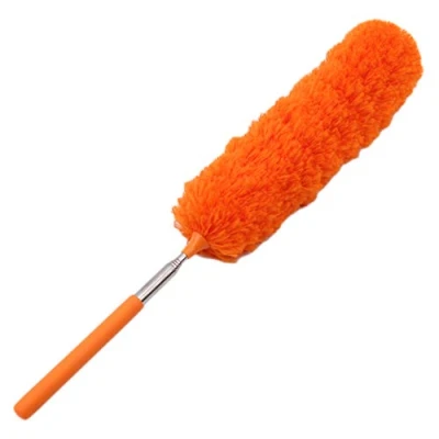 Image of JINLL Mini Extendable Feather Duster Bendable Microfibre Duster, Longest to 87.5cm,Orange