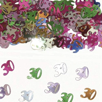 Image of Folat Table Confetti Number 30 Decorative Birthday Party