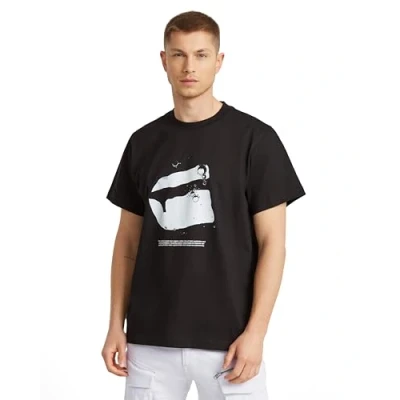 Image of G STAR Men&#039;s Water Burger Loose R T Shirt, White (White D25690 c336 110), XXL