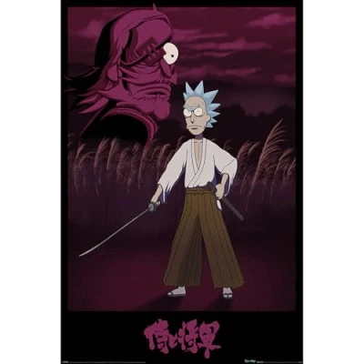 Image of Pyramid Rick and Morty (Samurai Rick) Poster
