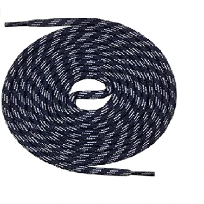 Image of Mount Swiss© Hiking and Work Boot Laces Extra Strong Round Polyester Diameter 5 mm Length 70 220 cm blue Dunkelblau/Grau M2