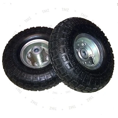 Image of 8X 10&quot;Inch Pneumatic Tyres Sack Truck Trolley Wheel Barrow New Tyre Garden Hand