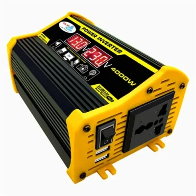 Image of 4000W Peaks Power DC 12V to AC 110V 220V Car Inverter Solar Converter (12V 220V,Black)