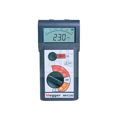 Image of MEGGER MIT230 EN Insulation Tester, 1000 Megaohms Resistance, 250V, 500V, 1000V Test Voltage
