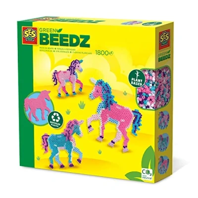Image of SES Creative 6406 Green Beedz Iron on Beads Set Unicorn