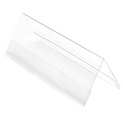 Image of Deflecto 48601 Seminar Sign Holder Tent Shaped A4 Clear Name