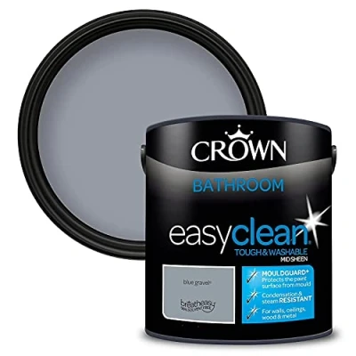 Image of Crown Easyclean Bathroom Emulsion, Blue Gravel 2.5L