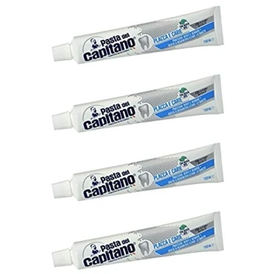 Image of Pasta del Capitano Plaque and Cavities Toothpaste 100ml 3.53oz, Pack of 4