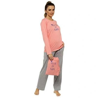 Image of Ladies Foxbury Nap Queen Pyjamas LN1190 Peach 20 22