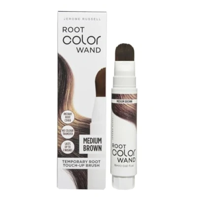 Image of Jerome Russell Root Color Wand in Medium Brown Instant Up To 100% Grey Coverage Non Sticky Formula Long Lasting Results