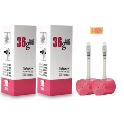 Image of RideNow Ultralight TPU Bike Inner Tube 700 x 18c 47c Road Gravel 45/65/85mm Presta Valve (2 Tubes Pack) (Road 32c 85mm)