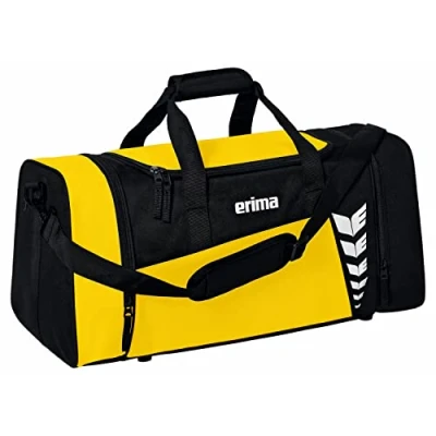Image of Erima Wings Six Unisex Sports Bag, Yellow/Black, M