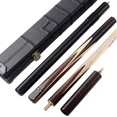 Image of CUESOUL Classic Handmade 57 Rosewood 3/4 Piece Snooker Cue with Black Case and Aluminum Telescope Extension CSSC014